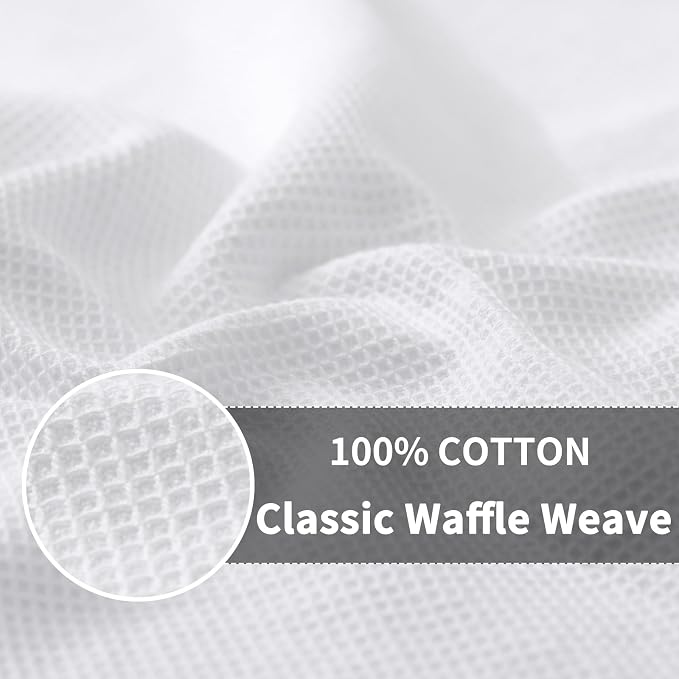 Homaxy 100% Cotton Waffle Weave Kitchen Towels, 8 Pack - Image 2