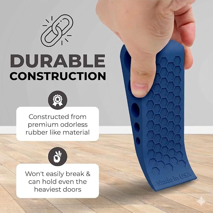 Door Stoppers for Bottom of Door Premium Floor Rubber Door Stop Wedge Made in - Image 3