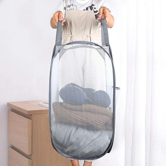Mesh Pop up Laundry Hamper, Collapsible - Image 2