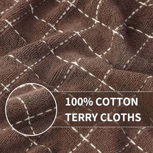 Homaxy 100% Cotton Terry Kitchen Towels, 5 Pack - Image 2
