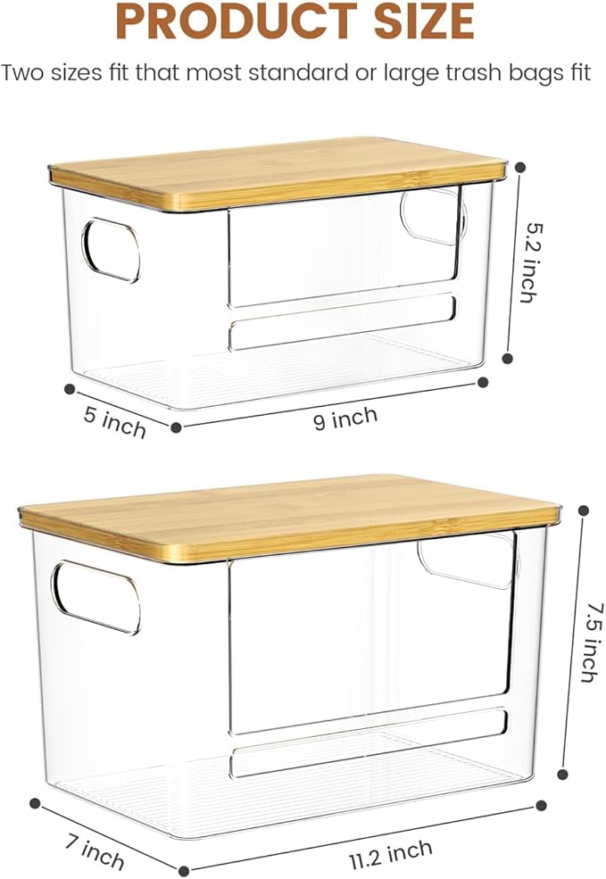 Trash Bag Dispenser 2 Pack, Stackable Trash Bag Holder - Image 7
