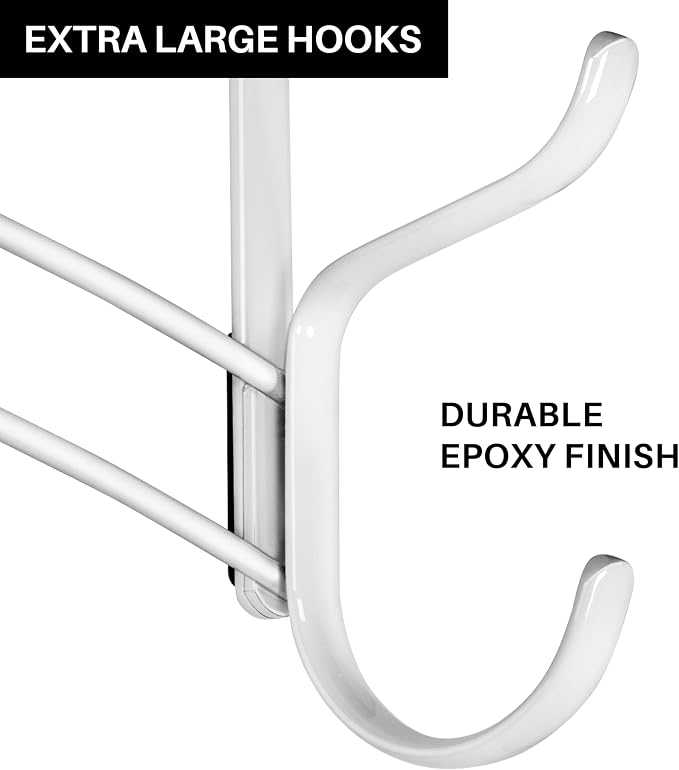 LYNK Professional® Home™ 36 Hook Over the Door Hooks, Door Hanger | White - Image 4