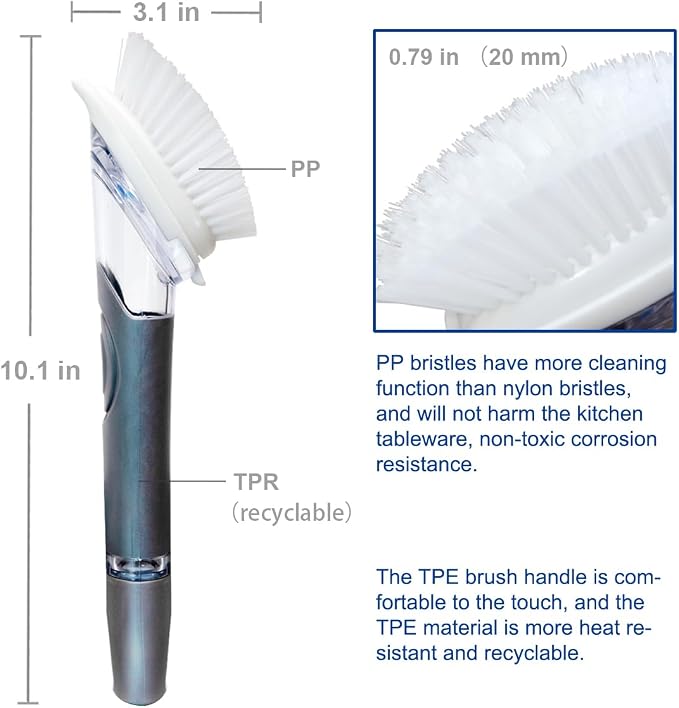 CELOX Soap Dispensing Dish Brush, Kitchen Brush - Image 2