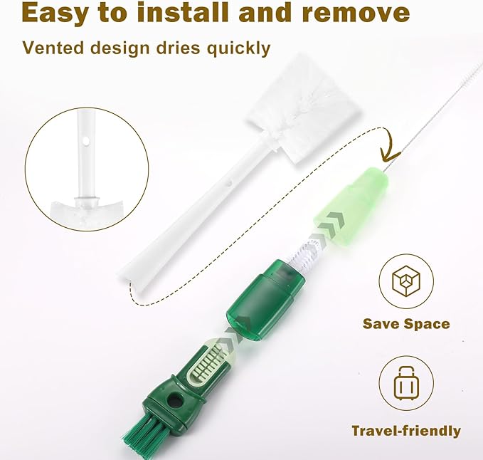 XYFuuee 5 Pack Bottle Brush Set, 5 in 1 Water Bottle Cleaning Brush, Long - Image 3