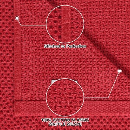 Homaxy 10 Pack 100% Cotton Kitchen Towels and Dishcloths Set, Mixed Color - Image 2