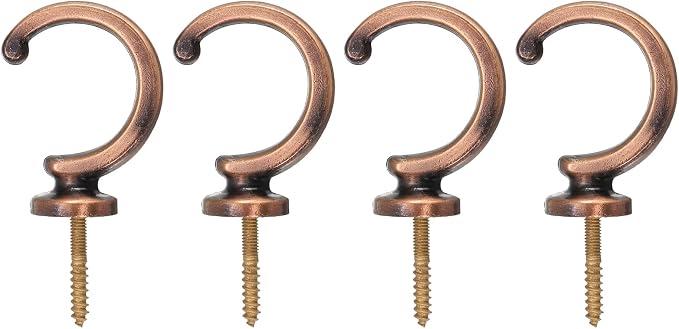 uxcell 4Pcs Curtain Holdback, Aluminum Alloy Wall Mounted Curtain Holders by uxcell