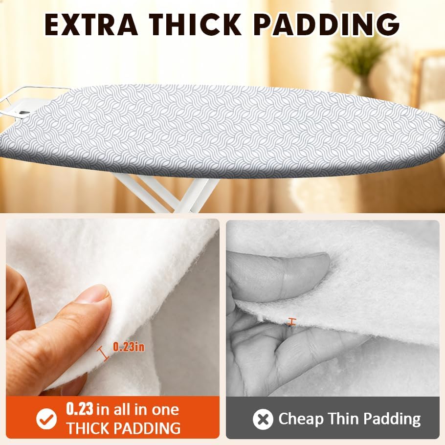 Ironing Board Cover and Pad, Extra Wide 18x49, Extra Thick - Image 4