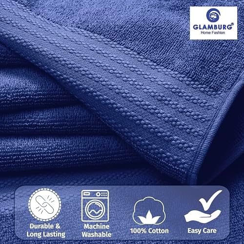 GLAMBURG Ultra Soft 8-Piece Towel Set - Image 2