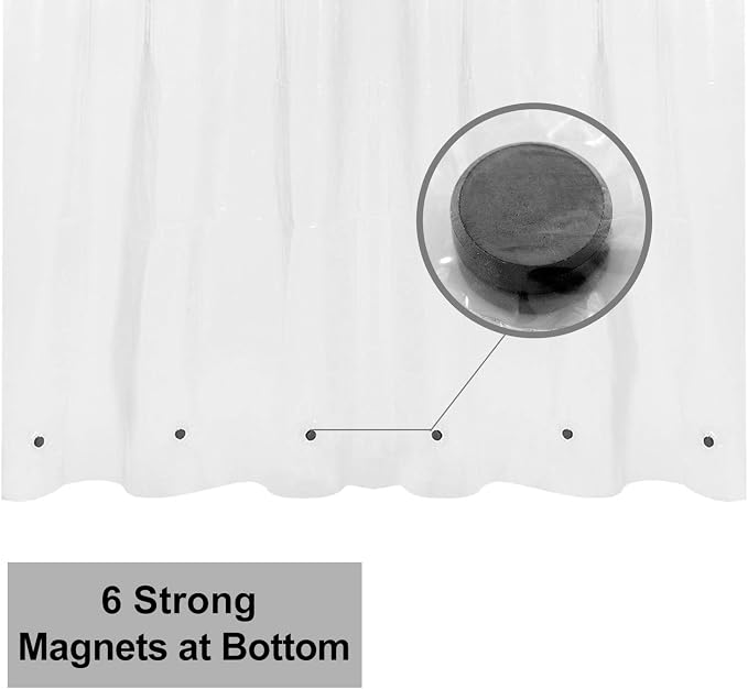 Barossa Design Long Shower Curtain Liner 78" Height - Image 2