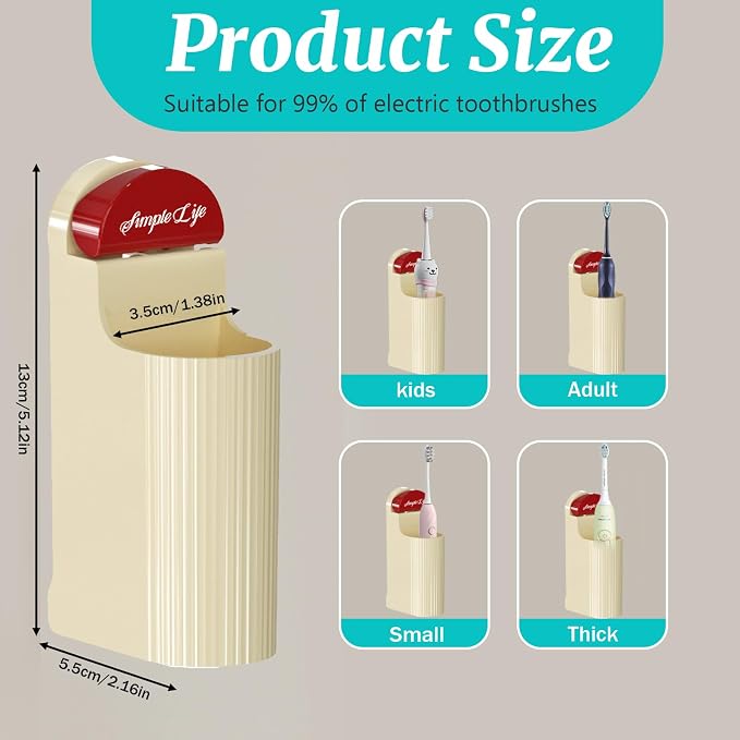 3 Pack Electric Toothbrush Holders - Image 2