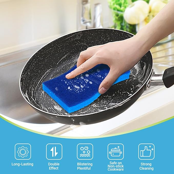 AIDEA XL Sponges Kitchen 6Count, Non-Scratch Scrub Sponges - Image 4