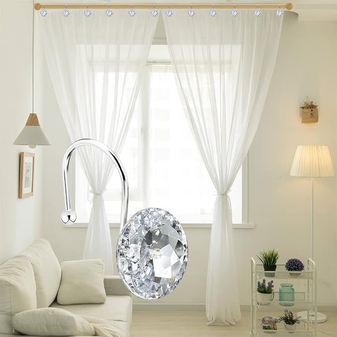 24PCS Shower Curtain Hooks Rings - Image 5