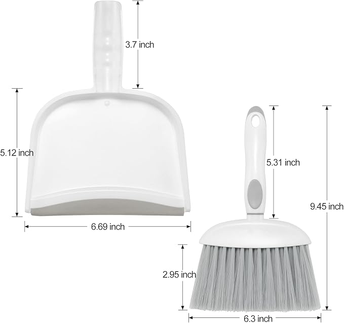 NACENA Small Dust Pan and Brush Set, 2 Pack - Image 2