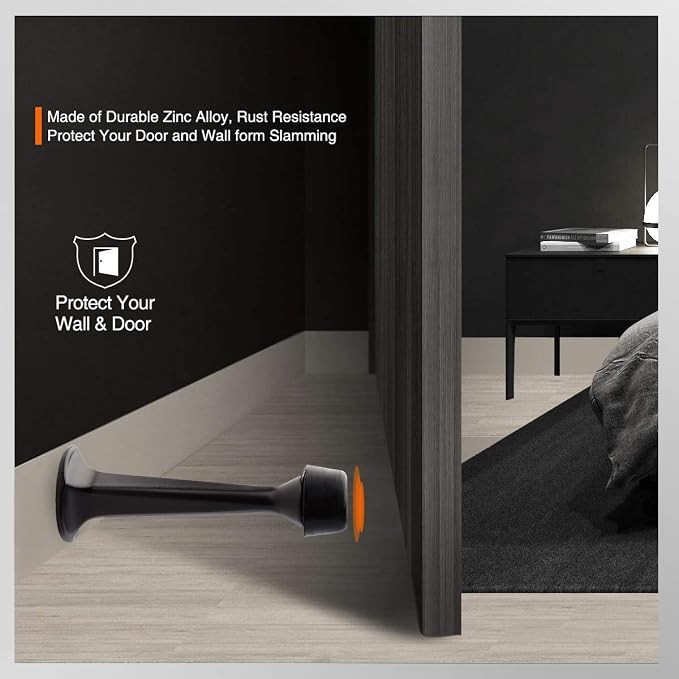 2 Pack Solid Rigid Door Stops - Image 5
