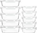 M MCIRCO 10 Pack Glass Food Storage Containers by MMCIRCO