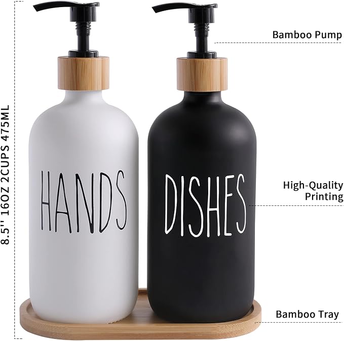 MOMEEMO Soap Dispenser Set, Suitable - Image 7