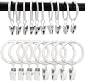100 Pack Metal Curtain Rings by AMZSEVEN