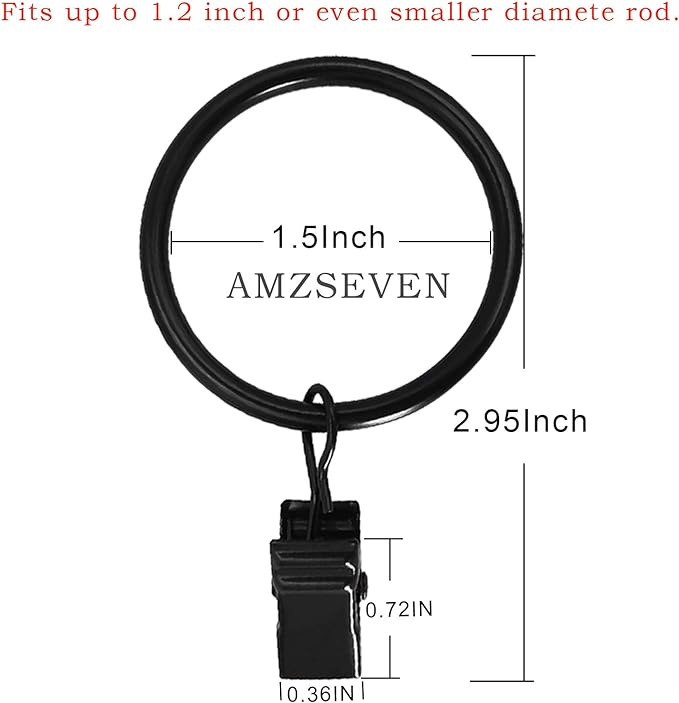 100 Pack Metal Curtain Rings - Image 2