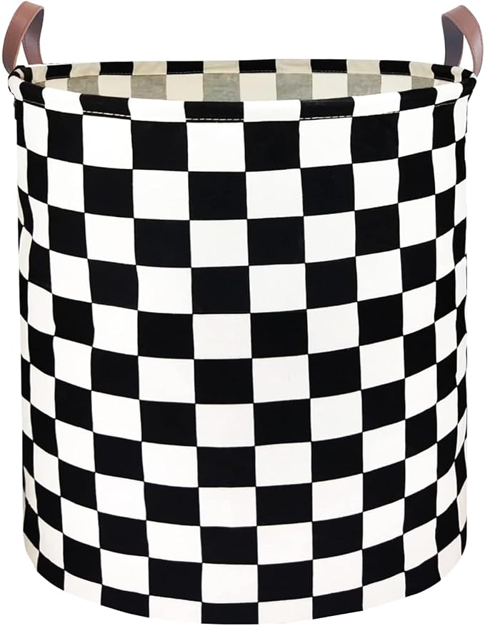Waterproof Laundry Hamper Collapsible Laundry Basket Leather Handle Laundry Bag by %E2%80%8ETeLUVHome