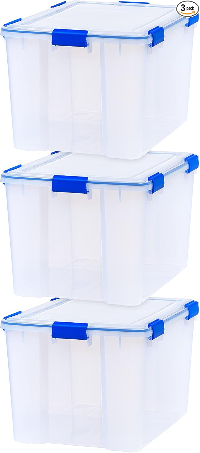IRIS USA 3-Pack 74 Qt Storage Bins by IRISUSA