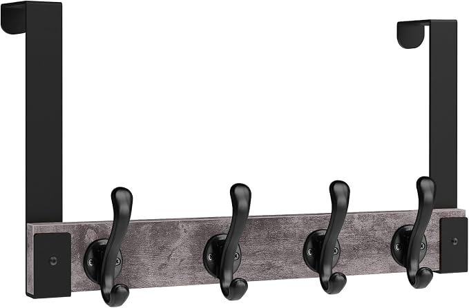 Over The Door Hooks Heavy Duty, Wood Over The Door Towel Rack by Homode