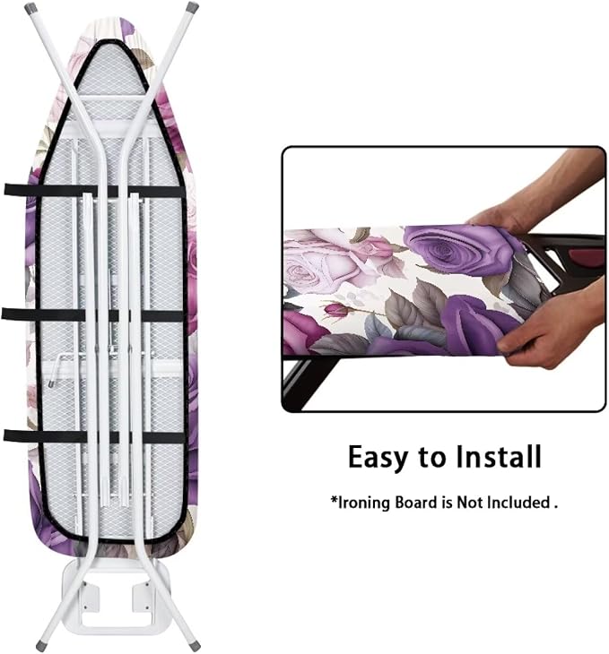 Floral Ironing Board Cover and Pad 15x54 Inch, Iron Board Cover - Image 5