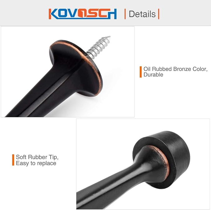2 Pack Solid Rigid Door Stops - Image 4