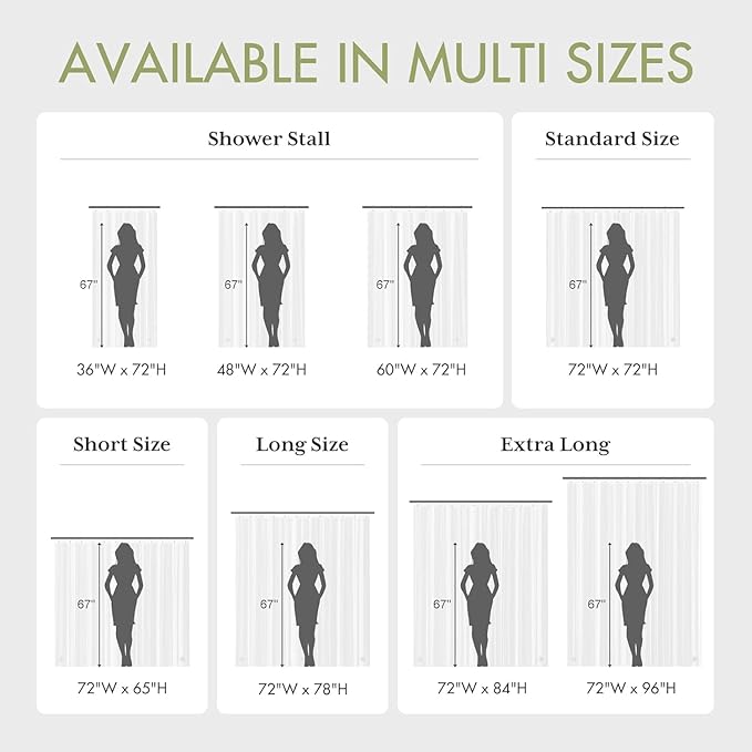 AmazerBath 70x72 Inch Shower Curtain Liner, RV Clear Shower Curtain Liner - Image 6