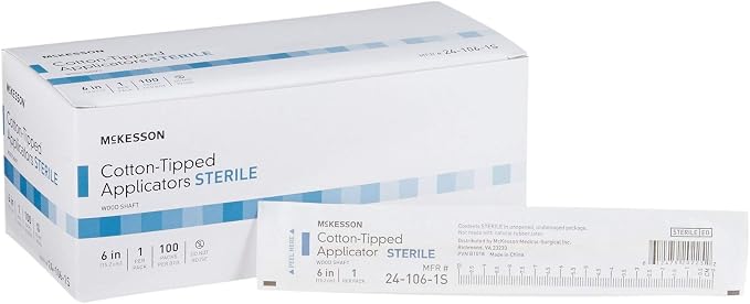 McKesson Cotton Tipped Applicator, Individually, 6 in, 1000 ct, 100 per Box | - Image 8