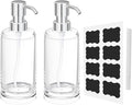 Clear Plastic Soap Dispenser Set of 2, 10 oz Pumps by APLOP