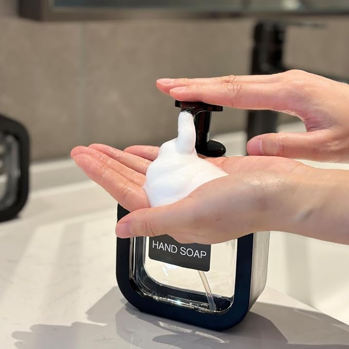 Foaming Soap Dispenser, 300ml Plastic Refillable Foaming Hand Soap Dispenser - Image 3