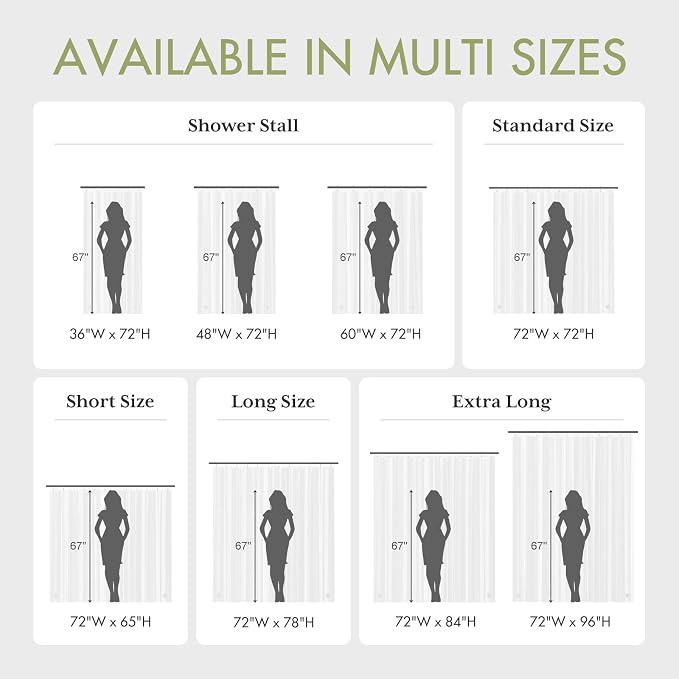 AmazerBath Extra Long Shower Curtain Liner, 72x84 Plastic White Shower Liner - Image 6