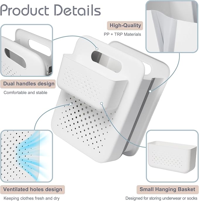 Goderewild Large Collapsible Laundry Basket - Image 3
