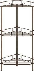HuggieGems Metal Floor Standing Corner Shower Caddy, 3 Tier by HuggieGems