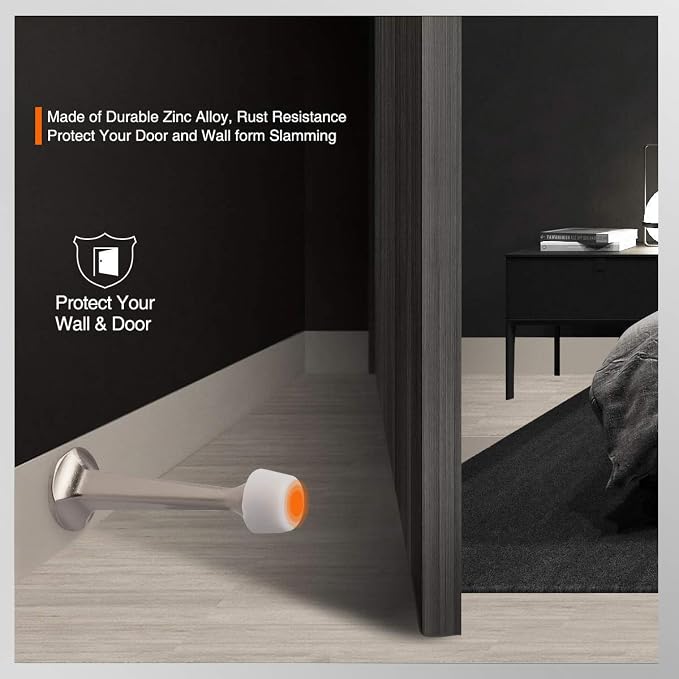 2 Pack Solid Rigid Door Stops - Image 5