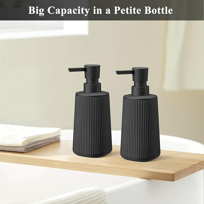 Black Hand Soap Dispenser for Bathroom and Kitchen | No Rust Pump Refillable - Image 5