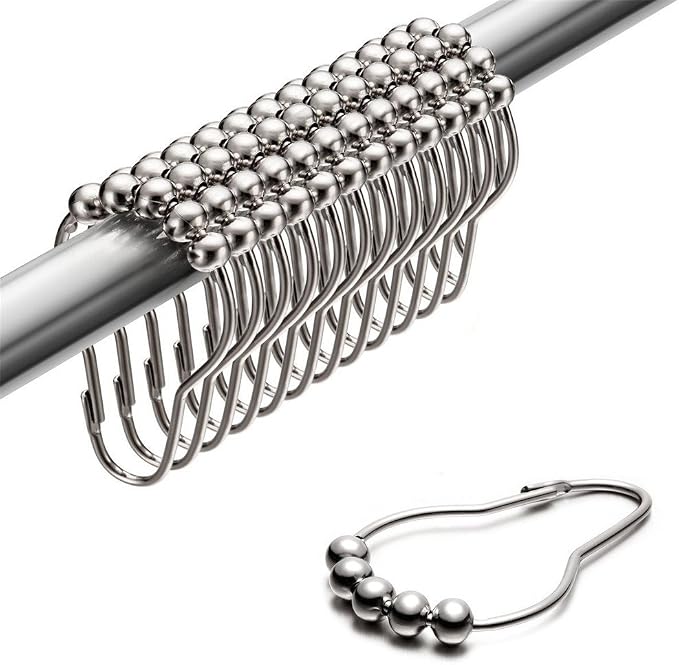 Uigos Shower Curtain Hooks Rings, Rust-Resistant by Uigos
