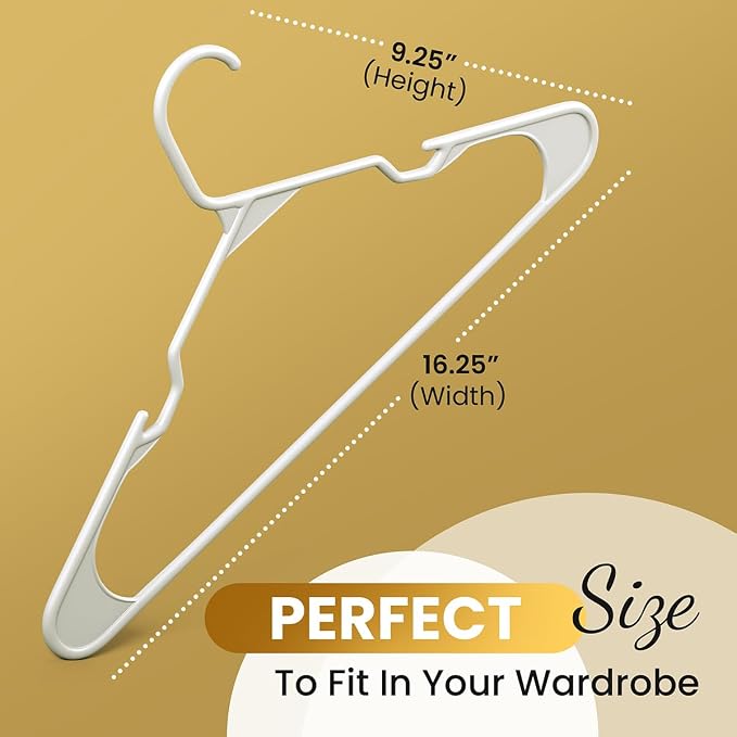 30 Pack Adult Plastic Hanger for Shirt Pants Coats Dresses Skirts Suits Jackets - Image 4