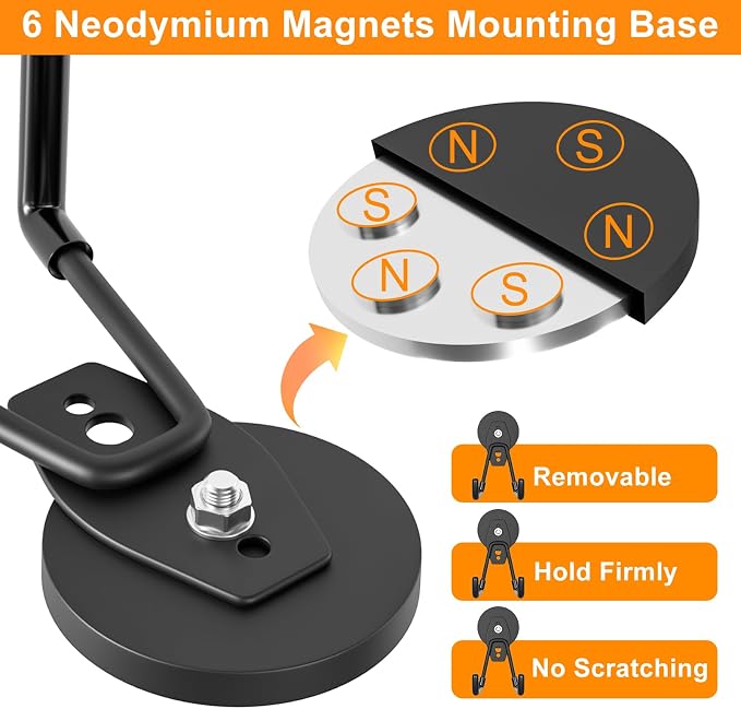 ENUODA Strong Magnetic Hooks Heavy Duty Neodymium Magnetic Tool Holder Magnet - Image 4