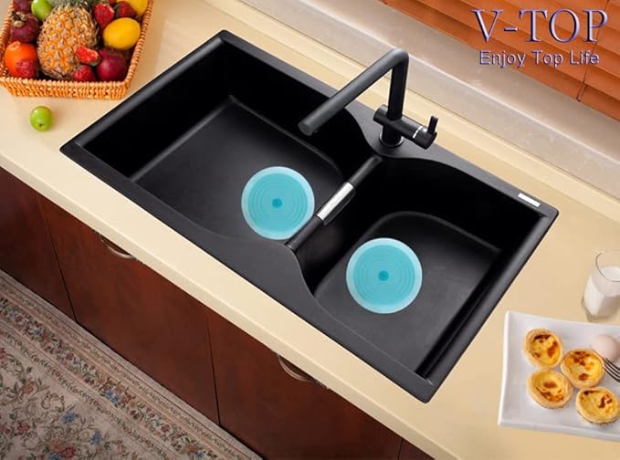 V-TOP Tub Stopper 2 Pack, 6 inches Large Silicone Drain Plug Hair Stopper Flat - Image 2