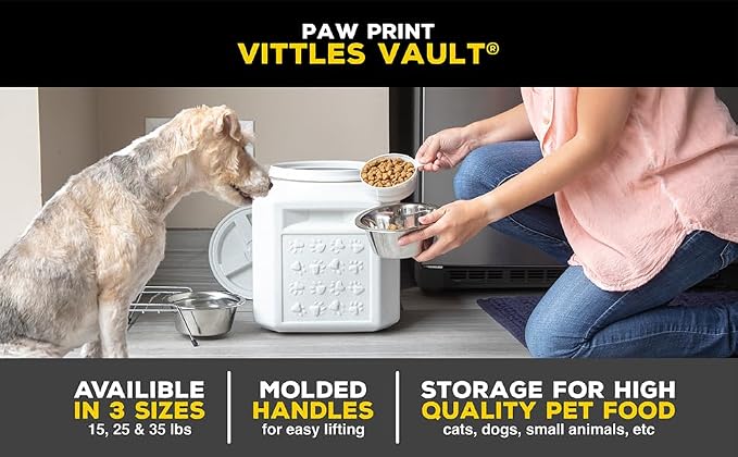 Vittles Vault Airtight Pet Food Storage Container + Scoop, Fits Up to 35lbs | - Image 12