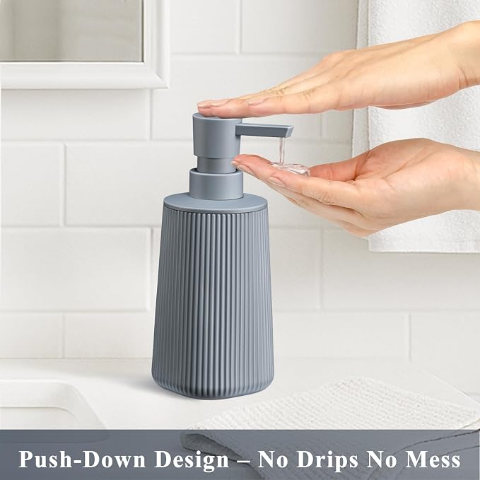 Gray 2 Pack Hand Soap Dispensers Set | - Image 2