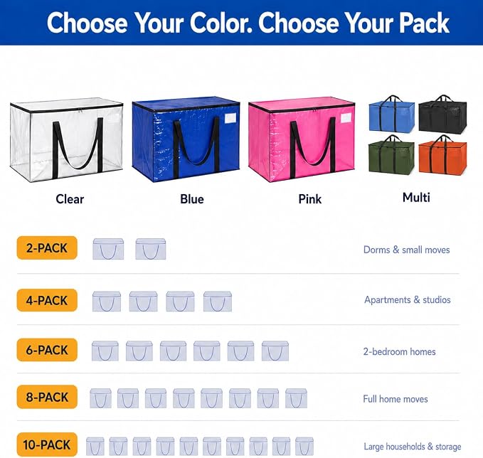 ClearSpace Heavy Duty Moving Bags or Storage Bins - Image 9