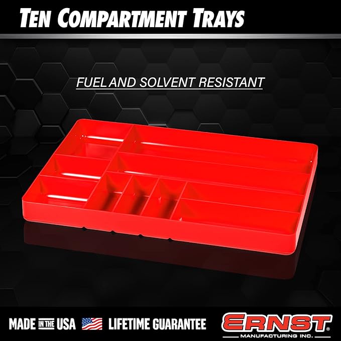 Ernst Manufacturing 10 Compartment Drawer Organizer: Heavy Duty Stackable Tray - Image 3
