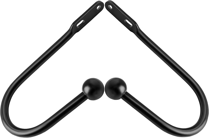 VRSS 6" L x 3" W Wall Mount Curtain Tiebacks Drapery Holdbacks Black, Curtain - Image 4