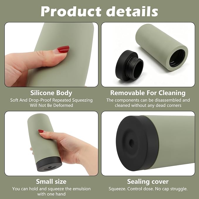 Silicone Dishwashing Soap Dispenser, Dish Soap Squeeze Bottle Silicone Divided - Image 3