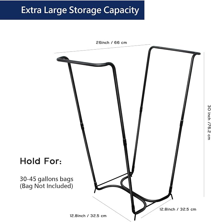 Outdoor Trash Bag Holder Stand, Metal Garbage Bag Holder - Image 2