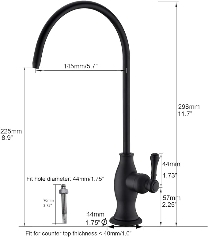 Delle Rosa Drinking Water Purifier Faucet, Commercial Water Filtration Faucets - Image 5