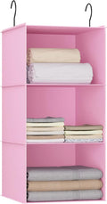 Hanging Closet Organizer 3-Shelf, Oxford Fabric Wardrobe Storage, shoes & by DonYeco