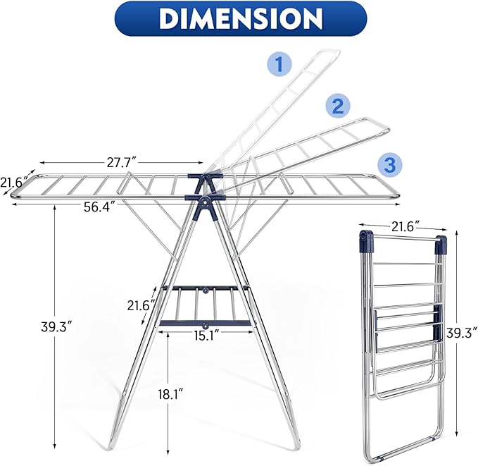 Large Stainless Steel Clothes Drying Rack | Drying Rack Clothing - Image 2